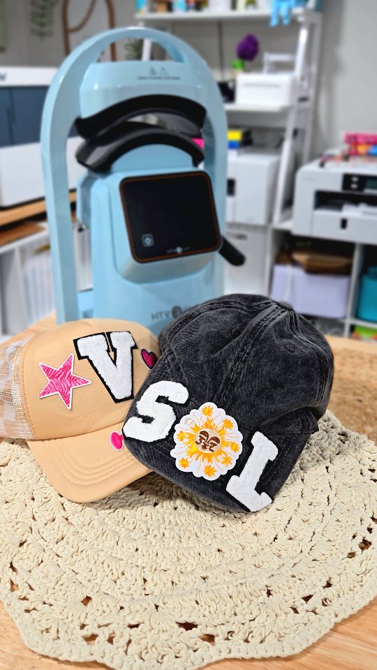 Instagram post by @jessdesigningforyou for HTVRONT. Caption reads: POV: your kids tell you it’s Hat Day tomorrow and....