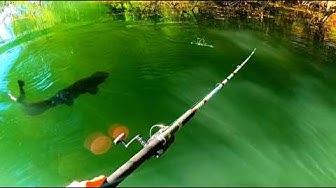 YouTube post by @kstarfishing for Deepersonar. Caption reads: I restore and fish with this 40-year-old rod..