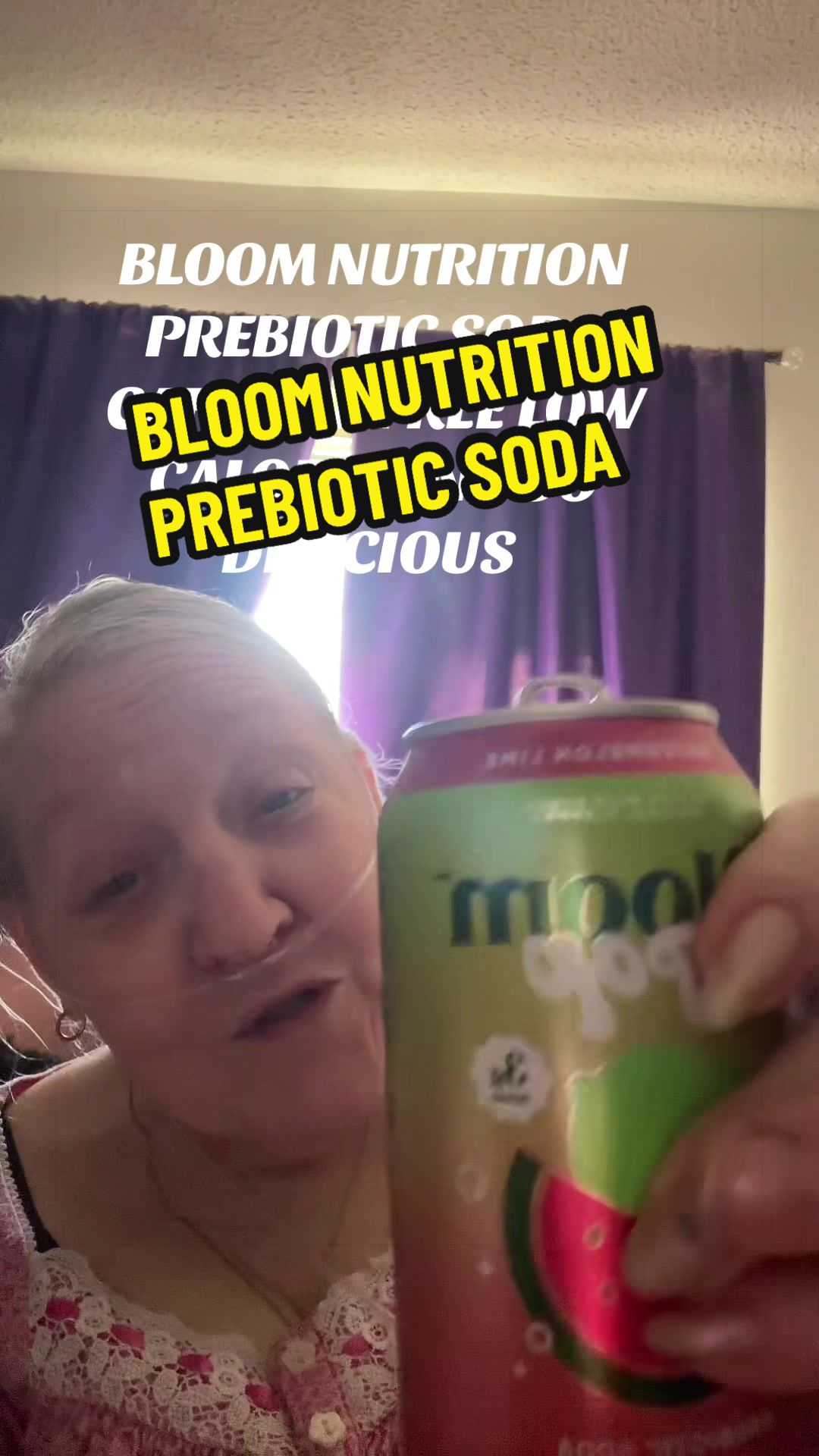 TikTok post by @sheriecewebbcampb for Bloom Nutrition. Caption reads: #bloomnutrition #prebiotics #caffeinefree [...].
