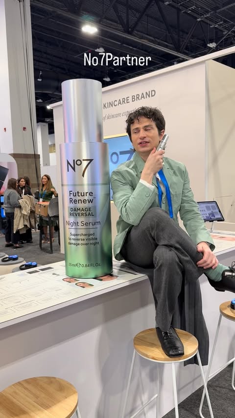 Instagram post by @dermangelo for No7 USA. Caption reads: REAL science from @no7usa. Had a great time....