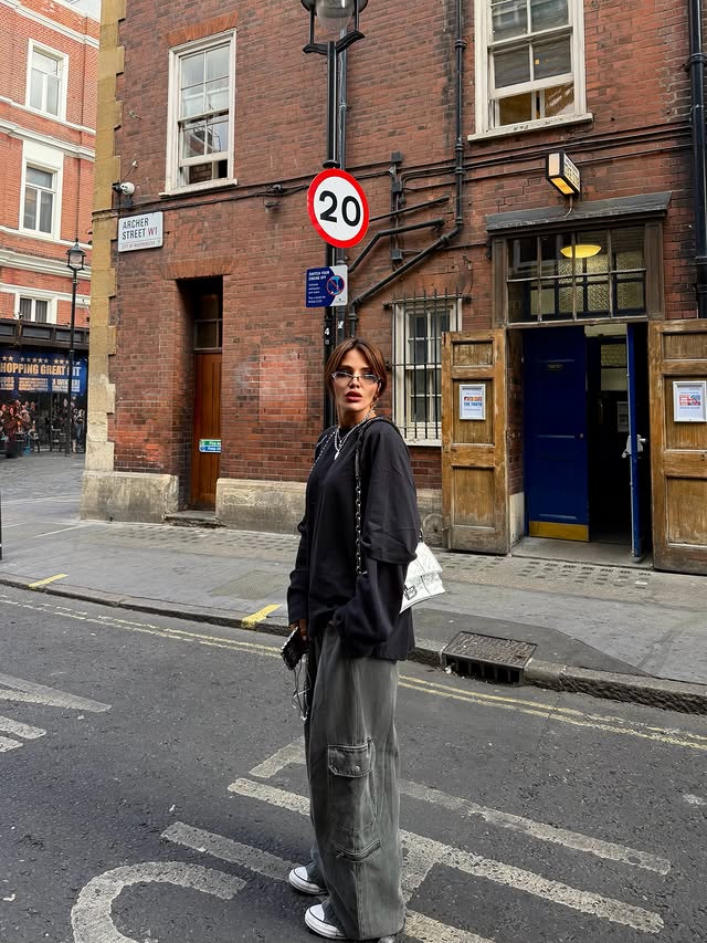 Instagram post by @melisaycadegirmencioglu for Diesel. Caption reads: Somewhere between Soho and bad decisions #reklam.