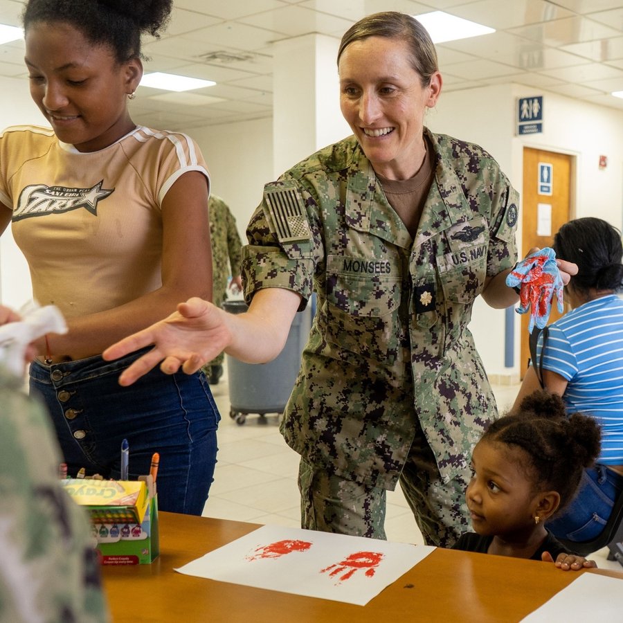 Instagram post by @usnavysouth4thflt for U.S. Embassy. Caption reads: 📍COLÓN, Panama @usnavy Sailors assigned to the....
