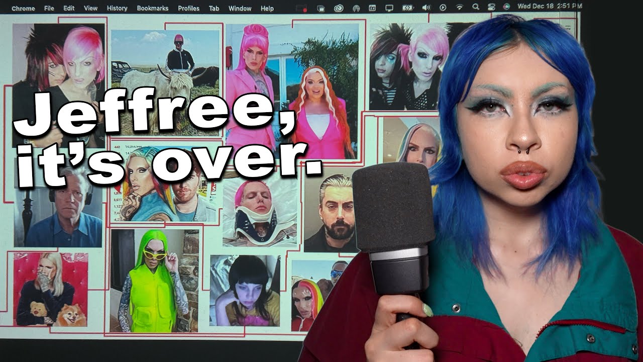 YouTube post by @nikkicarreon for HuffPost. Caption reads: The Unhinged END of Jeffree Star..
