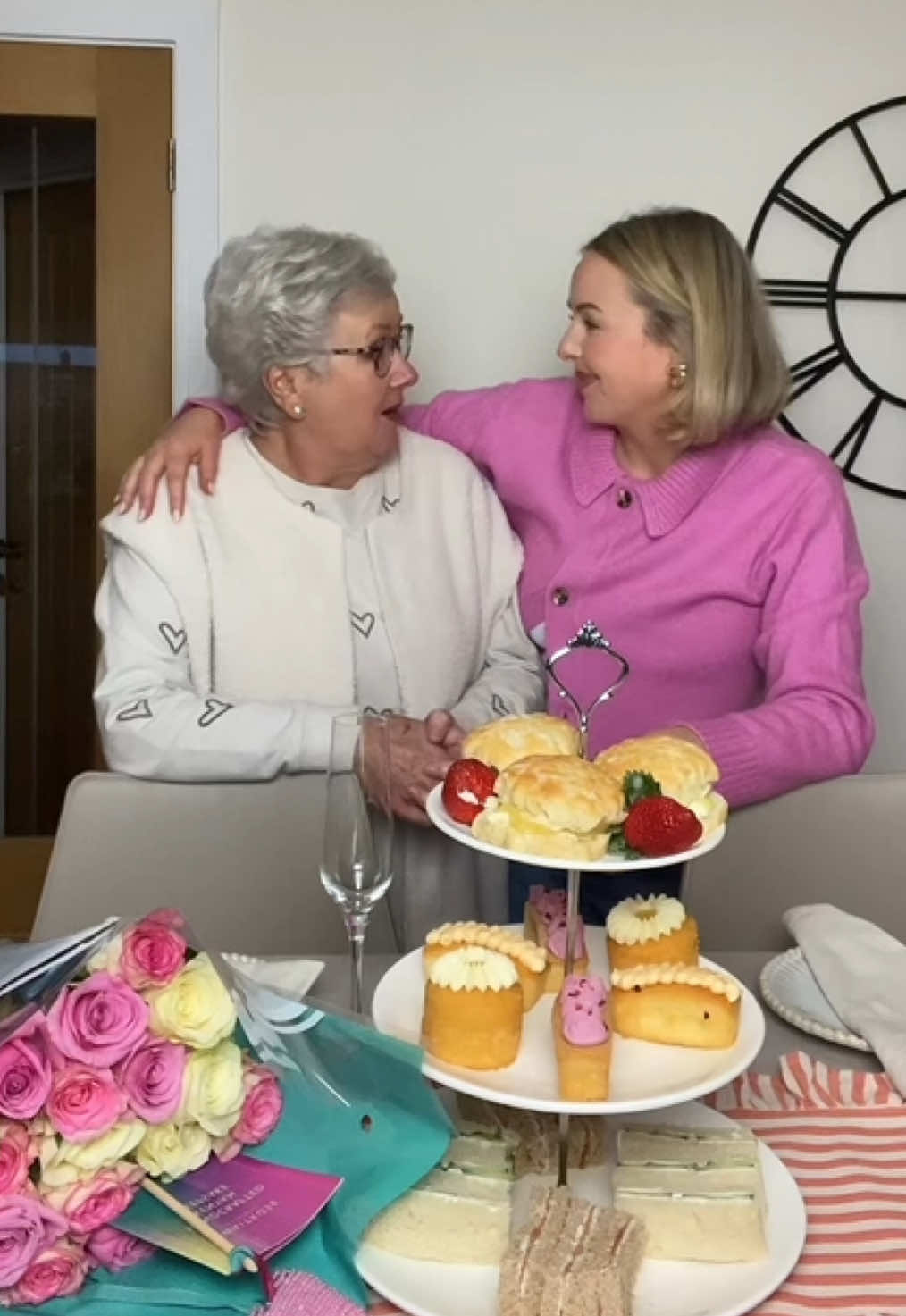 TikTok post by @kate_keo for Waitrose. Caption reads: Mum said not to make a fuss for Mother’s Day… but....