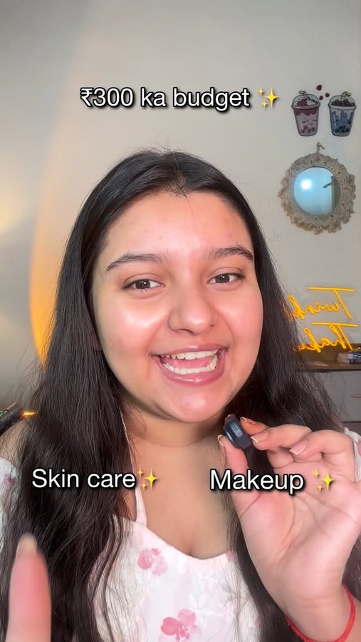 Instagram post by @twinkle_thakurrrr for Iba. Caption reads: [...] skincare + makeup sorted with just 5 Iba....
