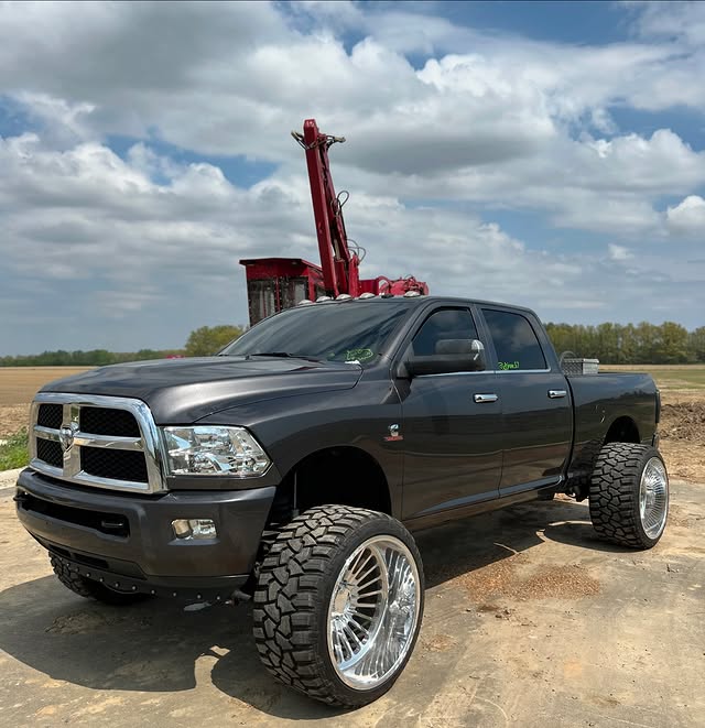 Instagram post by @jrose_5.7 for Hornblasters. Caption reads: [...] @genyhitch @boltlock @hornblasters • #dodge....