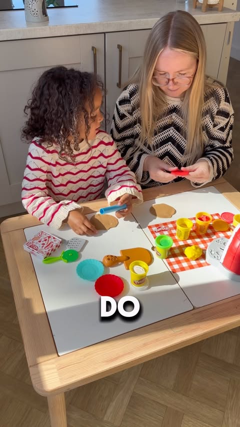 Instagram post by @themwitis for Hasbro. Caption reads: [...] link in my bio ✏️ #themwitis @playdoh....