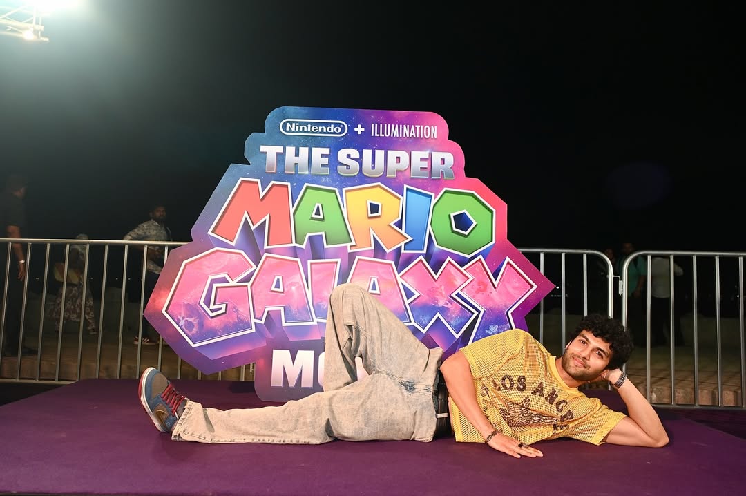 Instagram post by @jashwanth_bopanna for Universal Pictures. Caption reads: [...] #TheSuperMarioGalaxyMovie....
