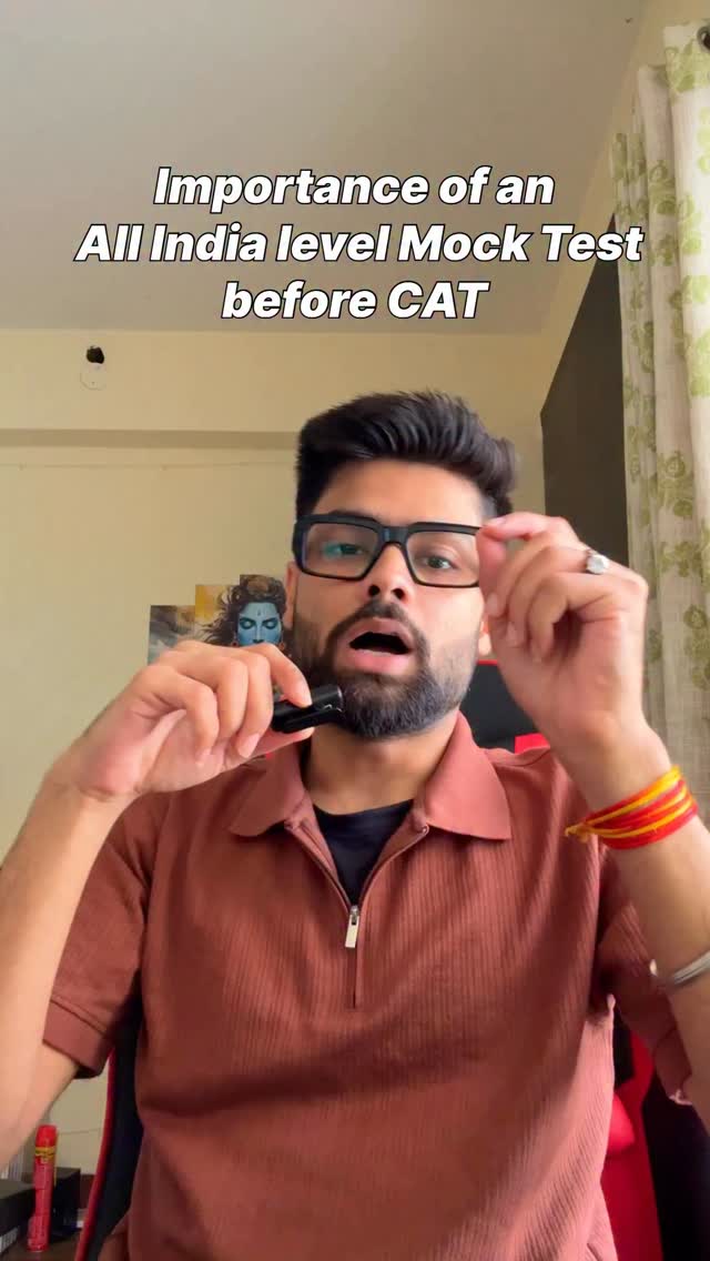 Instagram post by @amazor_talks_mba for Unacademy. Caption reads: Unacademy’s All India Mock Test AIMT is happening....