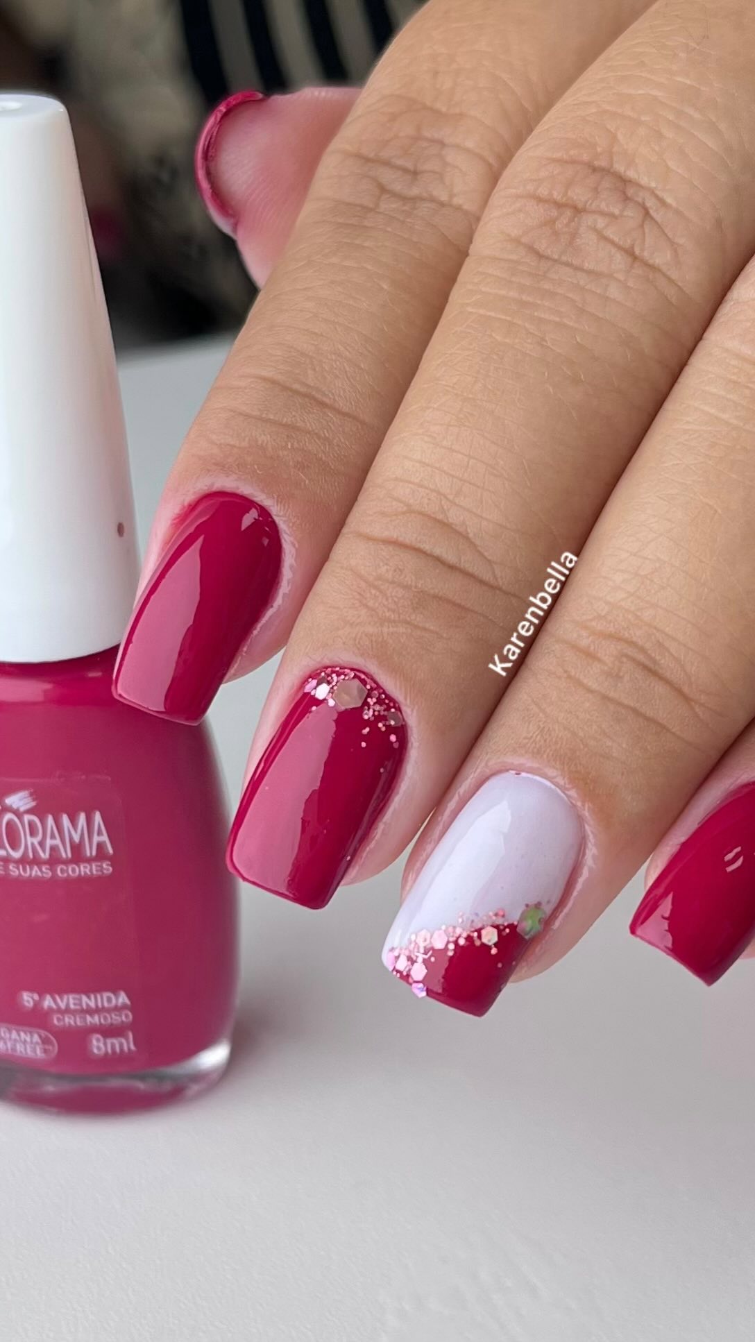 Instagram post by @karenbella.unhas for Colorama Esmaltes. Caption reads: A Perfeição dessa Unha! 😮‍💨😍

Método Completo....