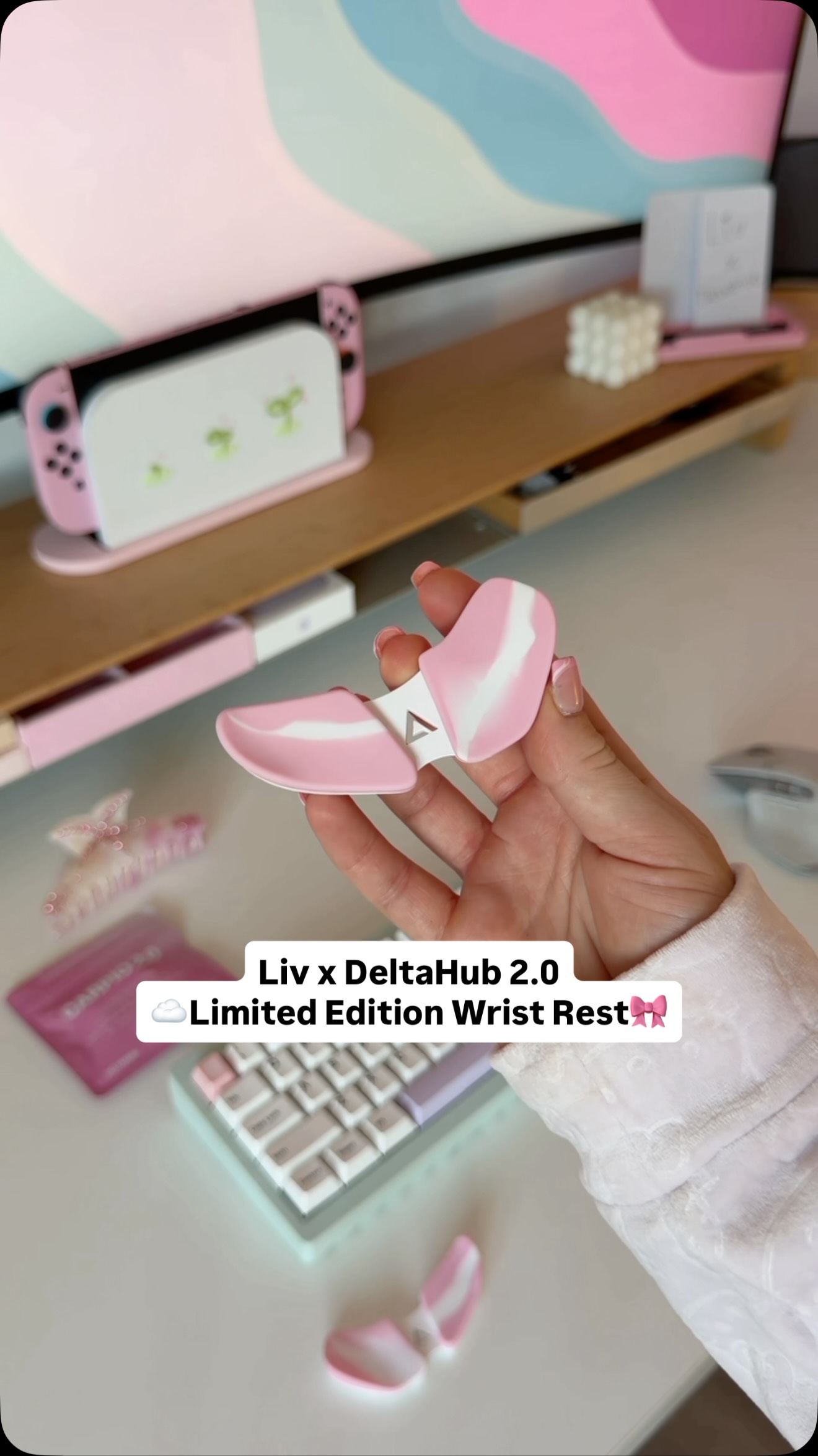 Instagram post by @agenomicsphd for DeltaHub. Caption reads: [...] edition PINK AND WHITE carpio | Liv x....