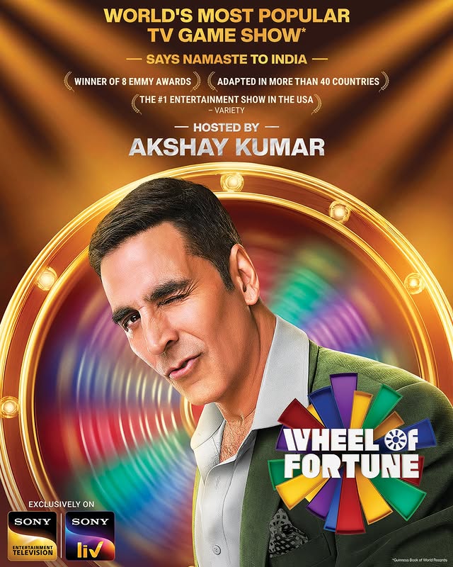 Instagram post by @akshaykumar for Sony LIV. Caption reads: [...] on Sony Entertainment Television and Sony....