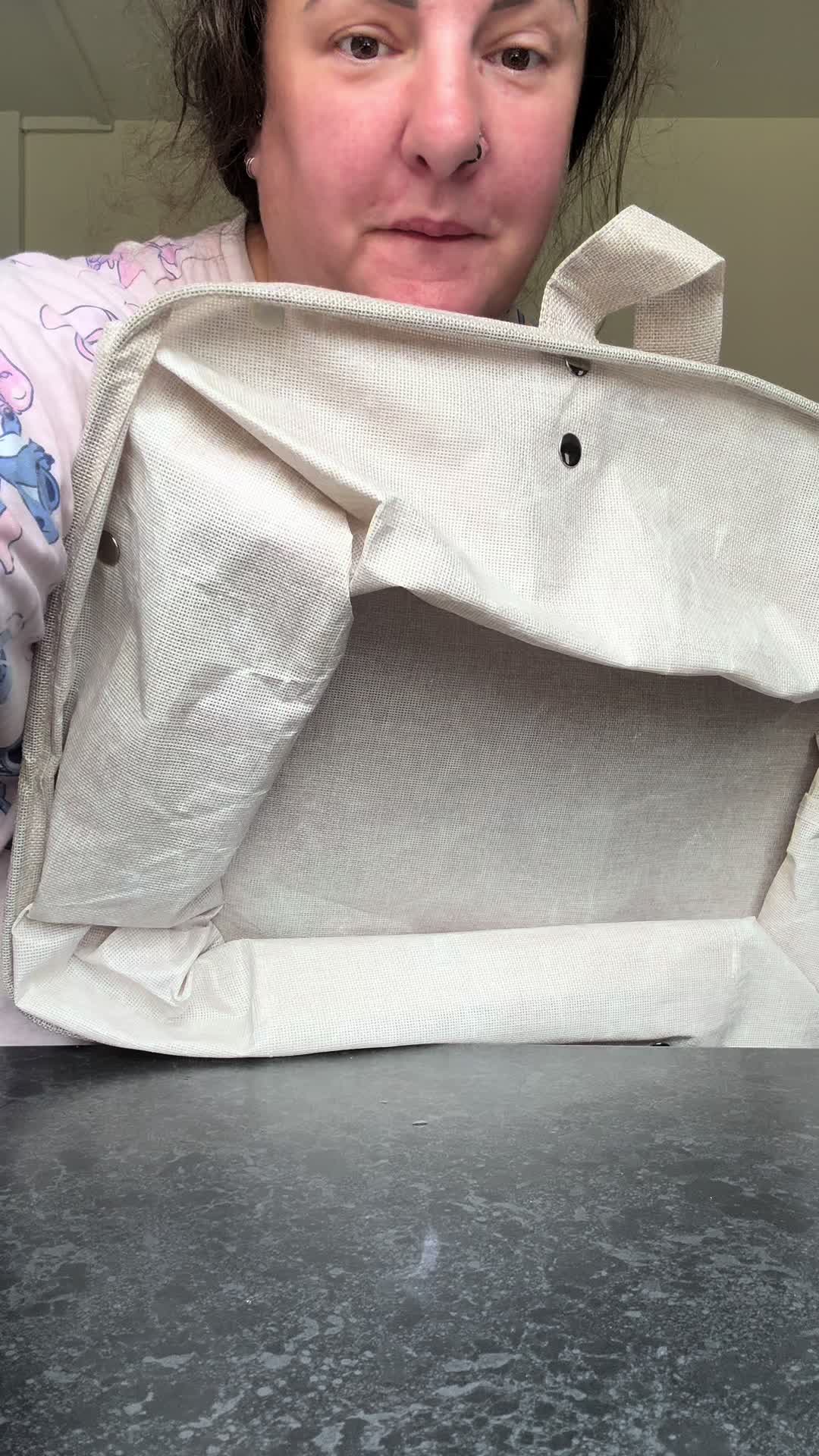 TikTok post by @kaylee_dexter for Minky Homecare. Caption reads: @Minky Homecare This collapsible laundry basket is....