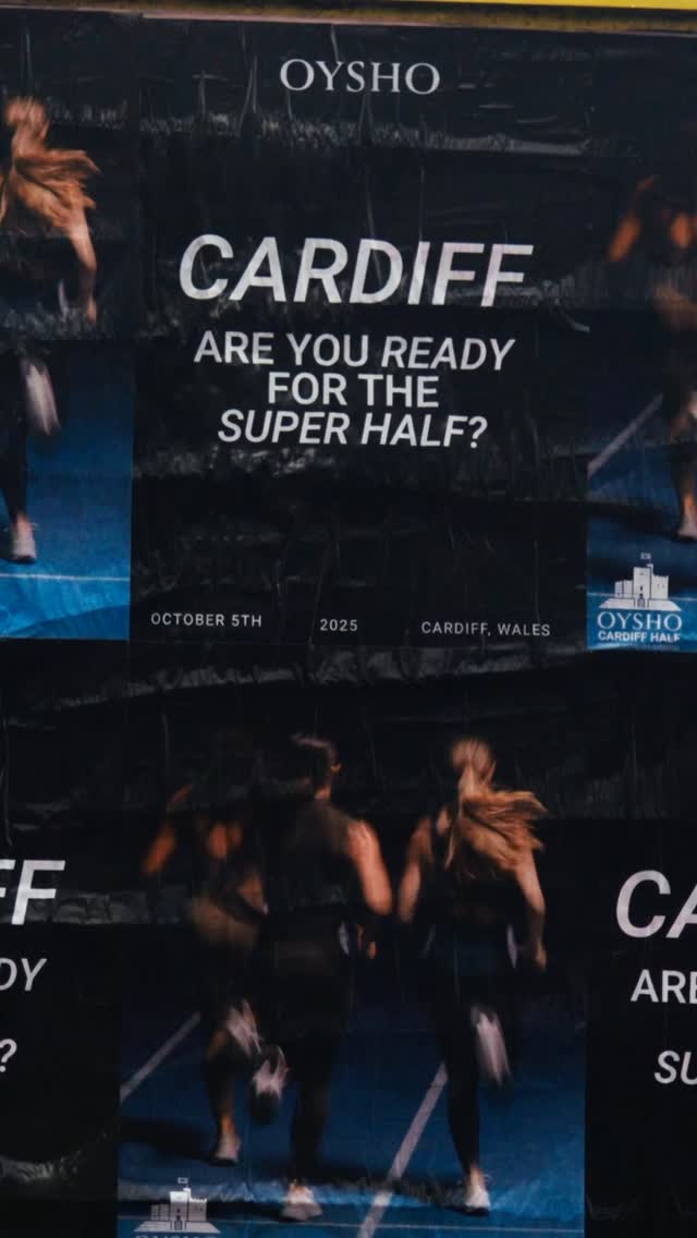 Instagram post by @cardiffhalf for Oysho. Caption reads: Are you ready? 🚀

See you this Sunday, October....