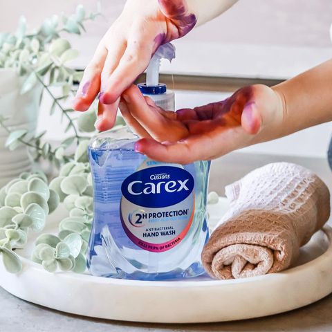Instagram post by @michellelouisehoward for Carex. Caption reads: [...] messy at times. That's why I always have....