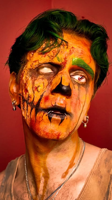Instagram post by @lowkey_disturbing for Mehron Makeup. Caption reads: Would you let @mehronmakeup decide your fate? I....