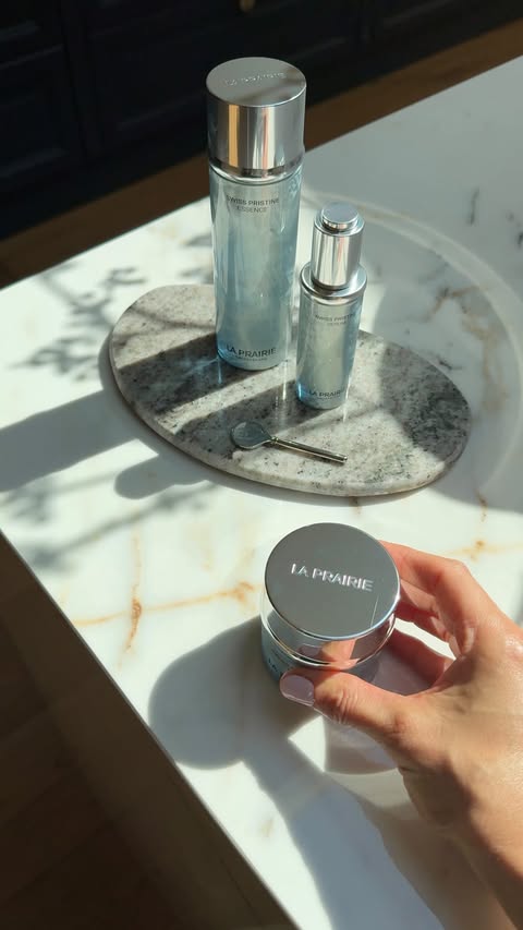 Instagram post by @frederiquejitta for La Prairie. Caption reads: [...] and somehow never enough time • ad....