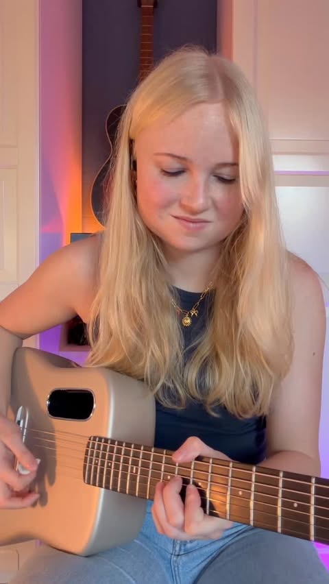 Instagram post by @juliette_vw_music for LAVA MUSIC. Caption reads: [...] #guitarcover #electricguitar #fyp....