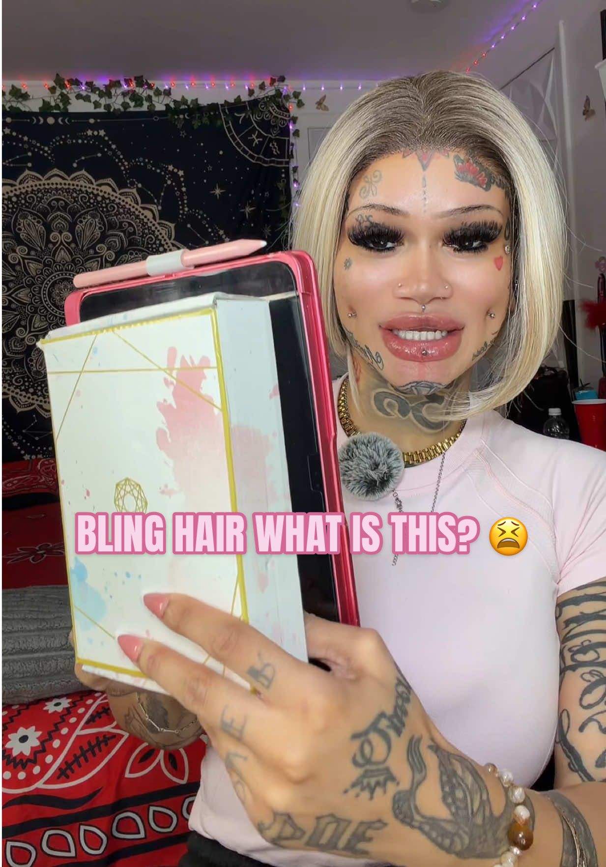 TikTok post by @yourstruly.dragon for Bling Hair. Caption reads: @Bling Hair Fashion Yall sure know how to pack a....