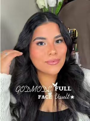 TikTok post by @simplymaryy.v for Godmode Beauty. Caption reads: [...] several eye looks and lip combos ✨@GODMODE....
