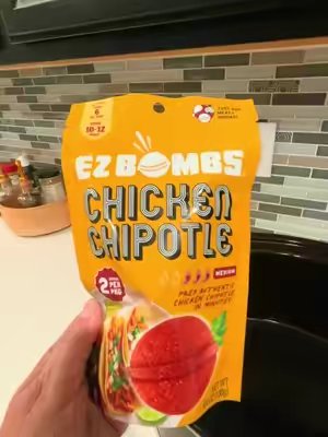 TikTok post by @gina1787 for EZ Bombs. Caption reads: Chicken Chipotle Ez bombs @EZ Bombs....