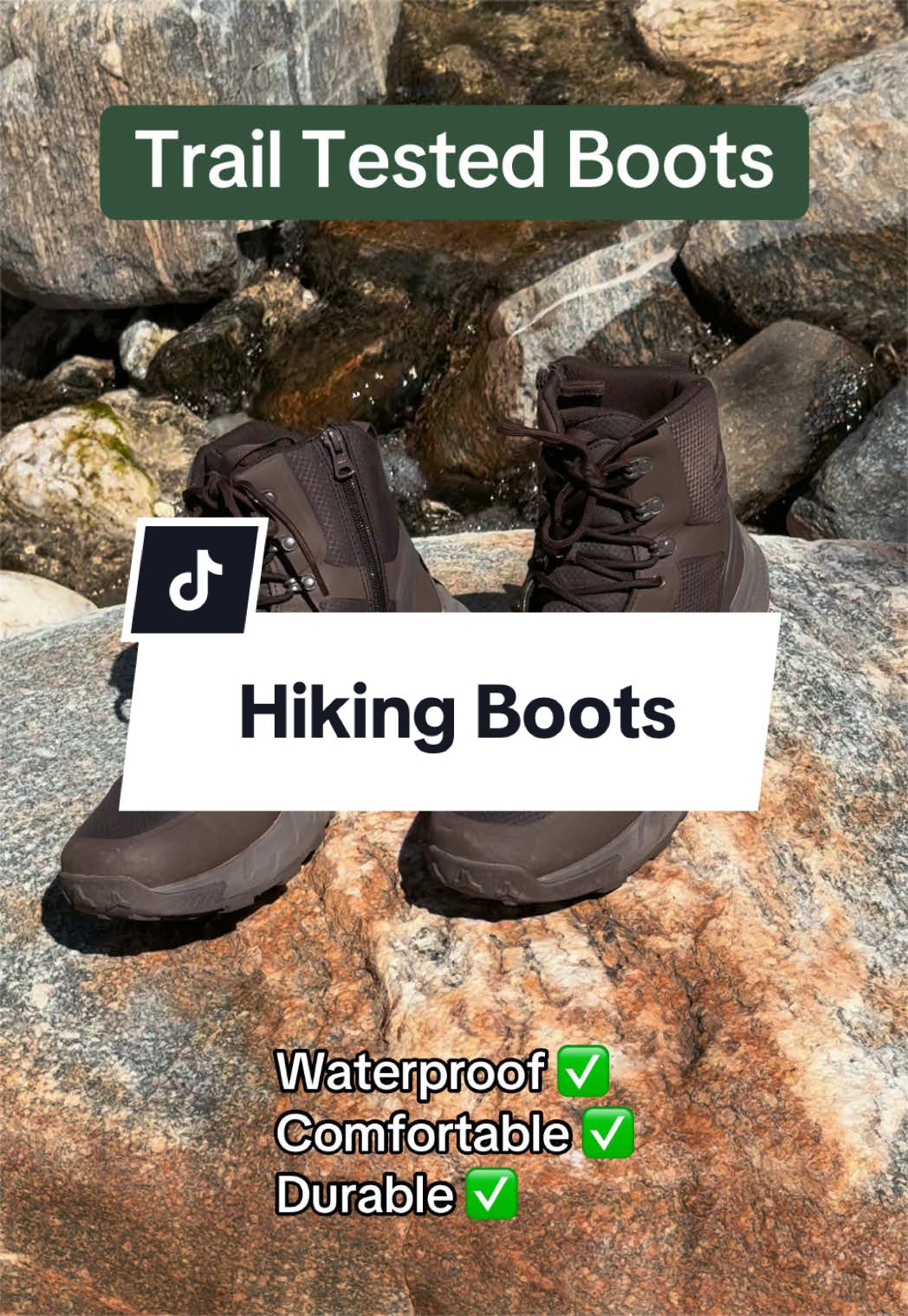 TikTok post by @imperfect.parents for Nortiv8. Caption reads: 6 hour hike? No problem with these boots from....