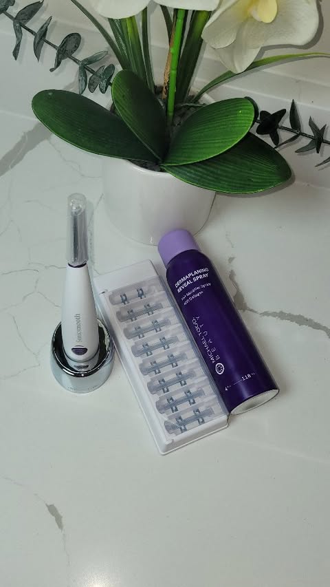 Instagram post by @nancycruzofficial for Michael Todd Beauty. Caption reads: [...] with a good routine. 💜 These Michael Todd....