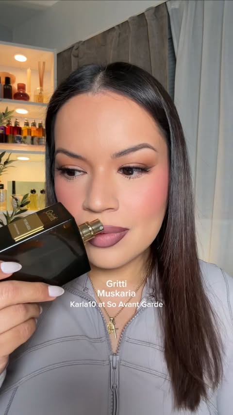 Instagram post by an influencer for Gritti Fragrances. Caption reads: [...] leather gloves. That’s @grittifragrances....
