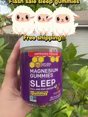 TikTok post by @jessicap10234 for Natural Stacks. Caption reads: @Natural Stacks these sleep gummies have it all!....