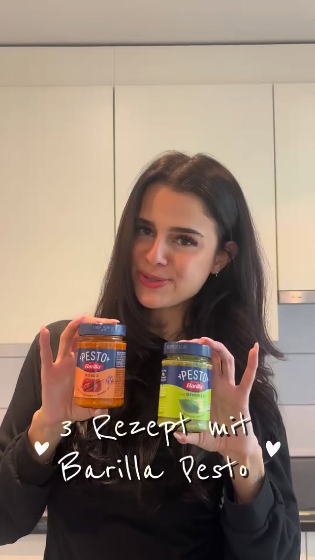 Instagram post by @ciaojennyy for Barilla. Caption reads: 3 Rezept mit de Barilla Pestos, ohni....