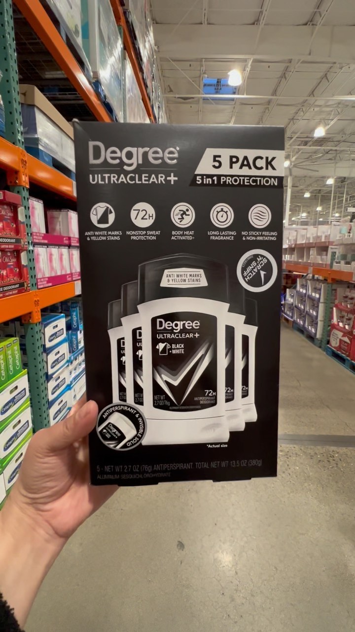 Instagram post by @costconew for Degree. Caption reads: Earn big @fetchrewards points at @costco when you....