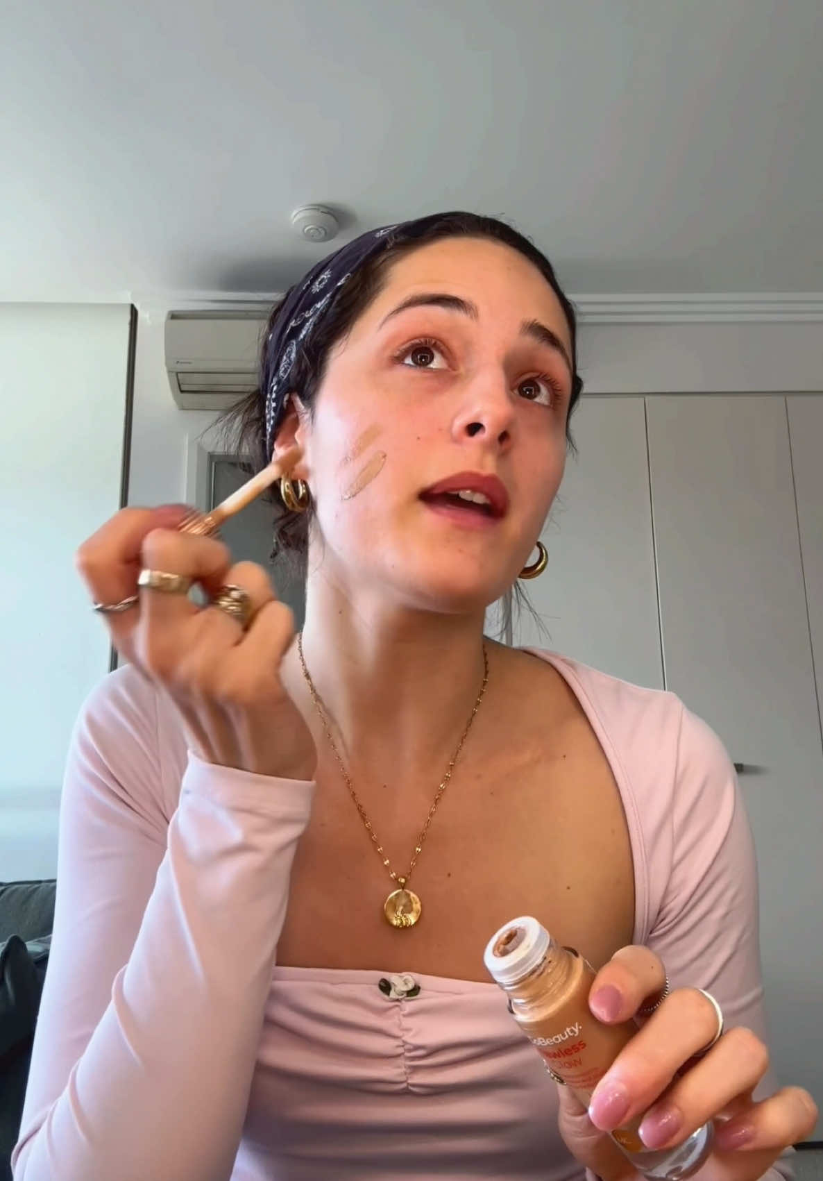 TikTok post by @reneehoagss for MCoBeauty. Caption reads: Thrift haul incoming! Tried a few @MCoBeauty....
