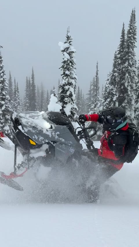 Instagram post by @nadineoverwater for Ski-Doo. Caption reads: [...] makes it more fun! 🤳 @allanhudson122....