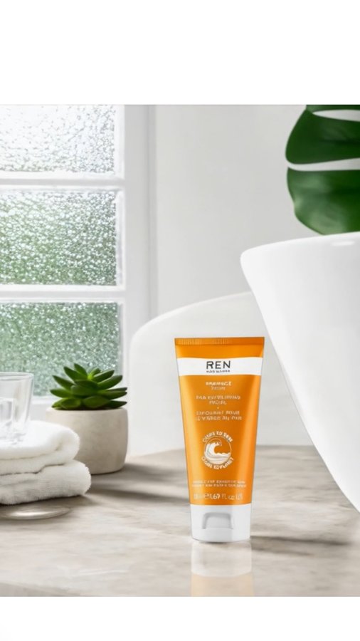 Instagram post by @glowdaily__ for REN Clean Skincare. Caption reads: 🌟 Ot’s time to brighten your skin with RADIANCE....