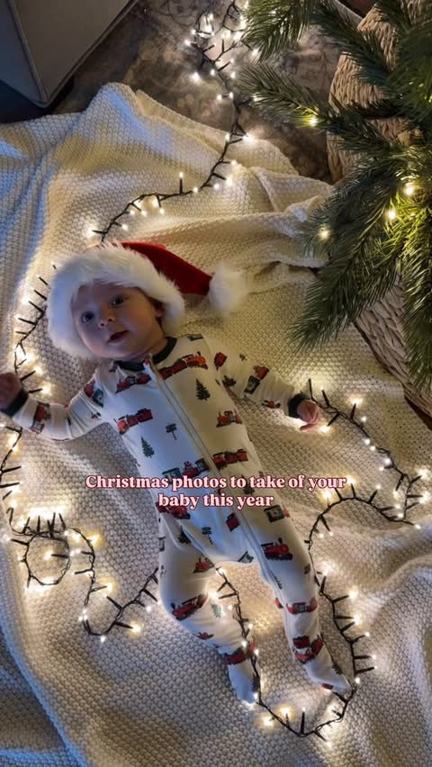 Instagram post by @lovethelunas for Kyte Baby. Caption reads: Christmas photos you need to take of your baby....