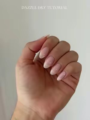 TikTok post by @hosfordhair for Dazzle Dry. Caption reads: Shade Prima Ballerina @Dazzle Dry 💅 #dazzledry....
