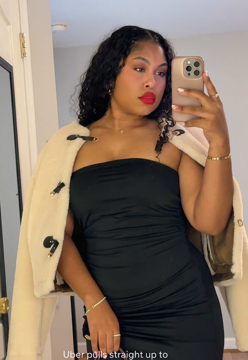 TikTok post by @thejazmynrenae for Uber. Caption reads: [...] about parking? Couldn’t be me! I’ll let....