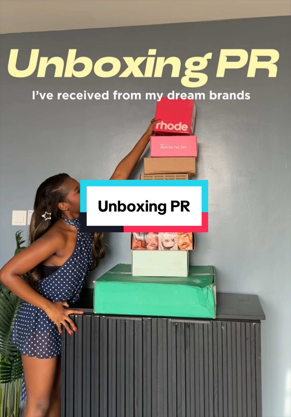 TikTok post by @biamaah for Lemme. Caption reads: [...] post your content. Thank you @rhode skin....