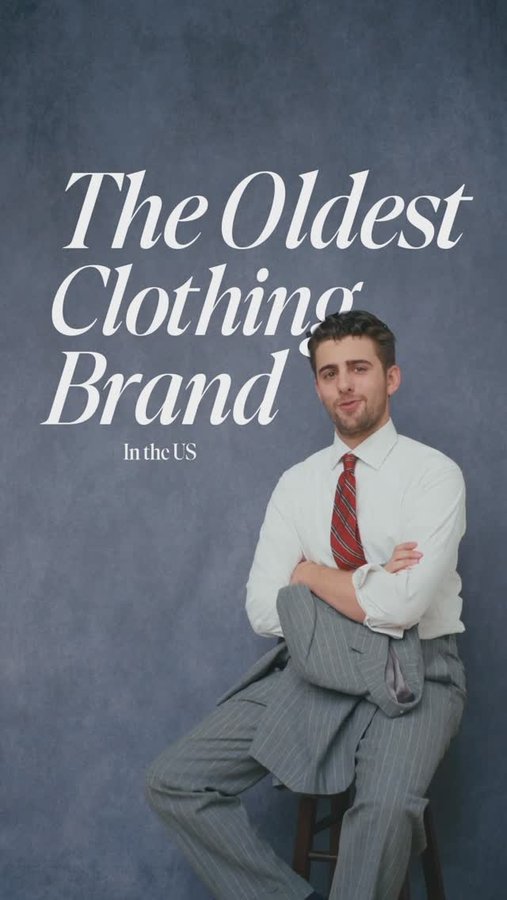 Instagram post by @simon__gold for Brooks Brothers. Caption reads: A history of the oldest continuously running....