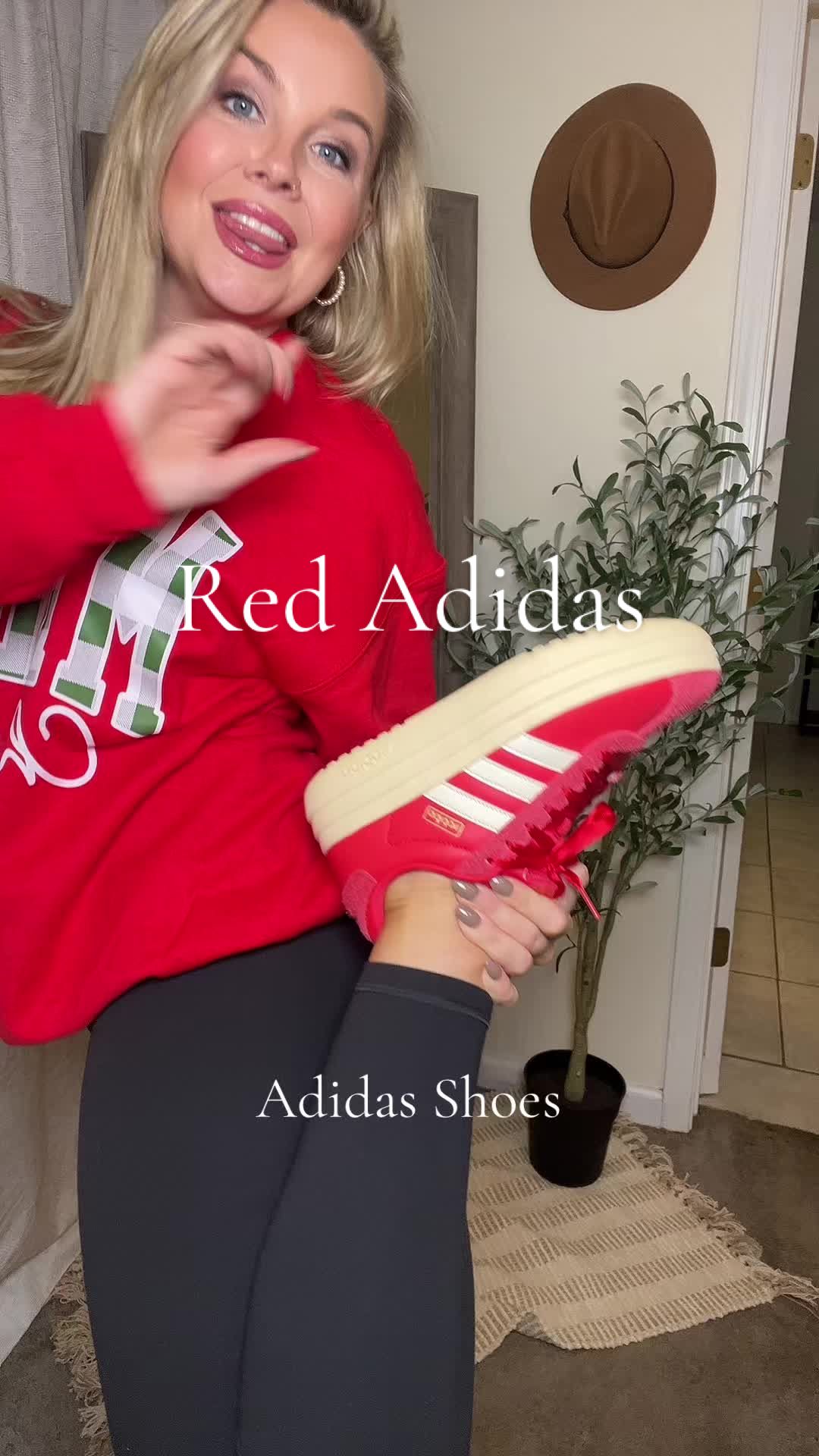 TikTok post by @savannahs0990 for Tillys. Caption reads: The perfect adidas shoes✨ @Tillys  #adidas....