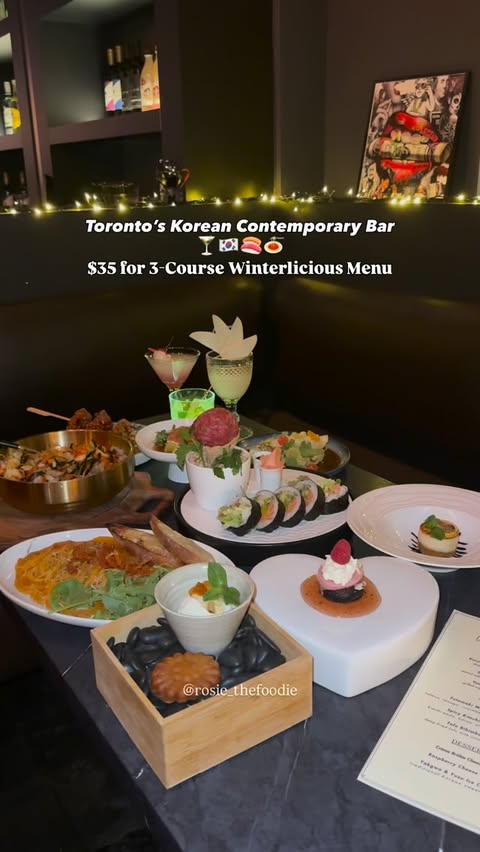 Instagram post by @rosie_thefoodie for Todotoronto. Caption reads: 🍣 Seoulful flavours for only $35 this....