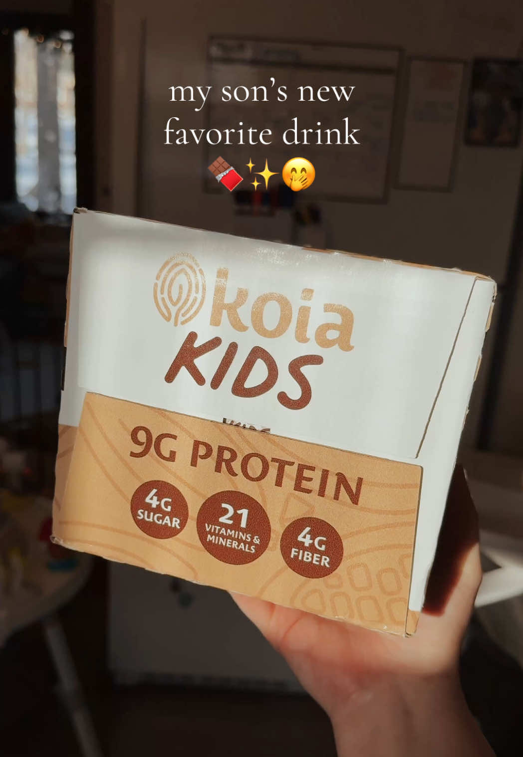TikTok post by @mollymcshane13 for Koia. Caption reads: [...] vibes but mom approved 😌🍫 These @drinkkoia....