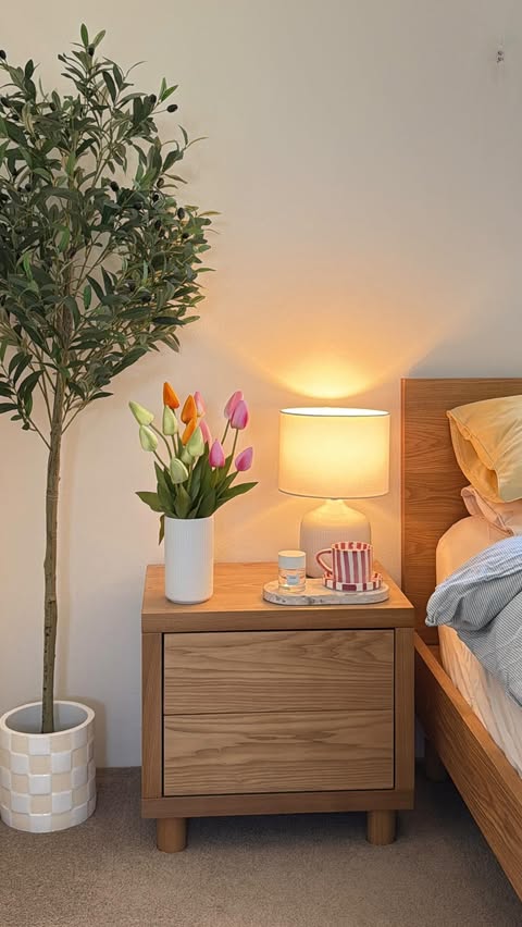 Instagram post by @ashleymescia for Koala. Caption reads: The perfect bedroom refresh for Spring &....