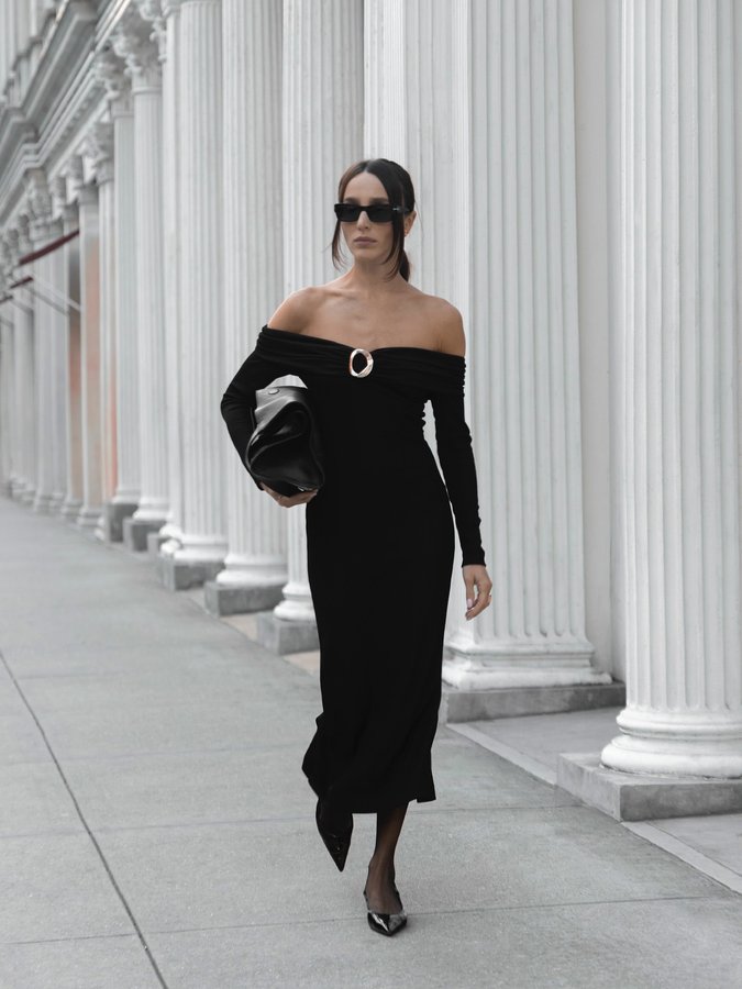 Instagram post by @maryleest for Patbo. Caption reads: [...] everybody needs. Little Black Dress by....