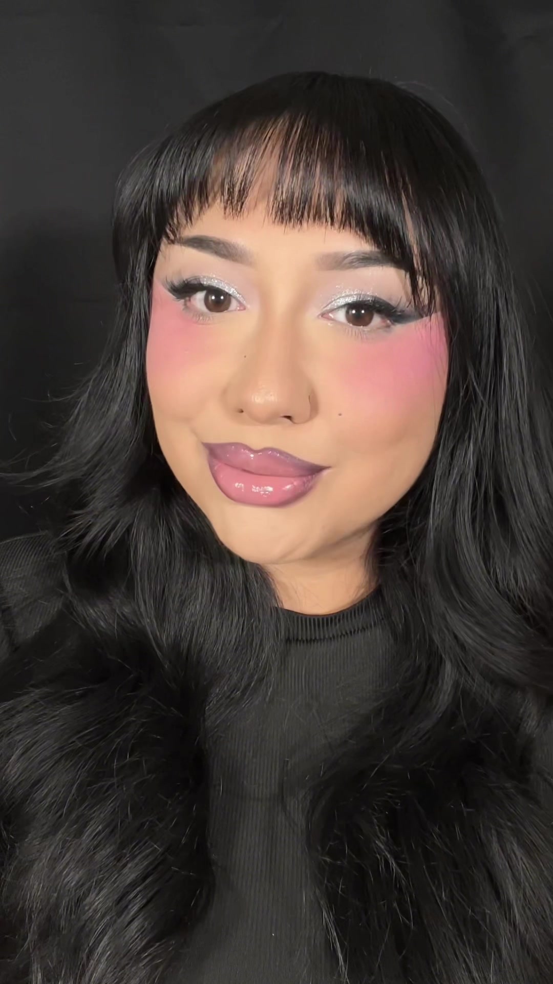 TikTok post by @eveysolorio for Glamlite. Caption reads: I love it! Using Yasmin Bratz lip kit by @Glamlite....