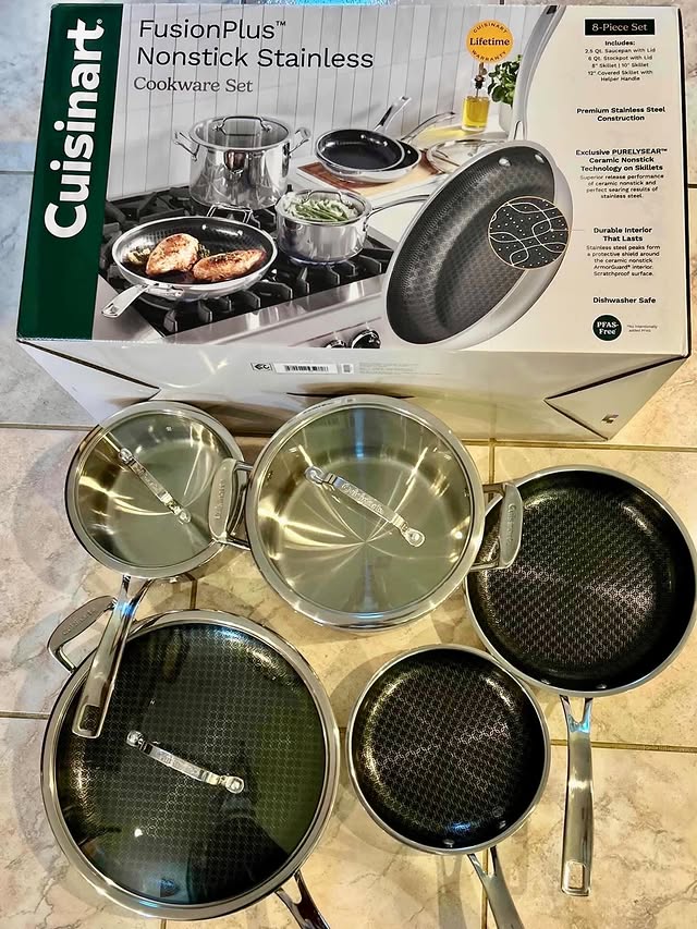 Instagram post by @chi.nchin2022 for Cuisinart. Caption reads: This 8-piece Cuisinart Fusion Plus™ ceramic....