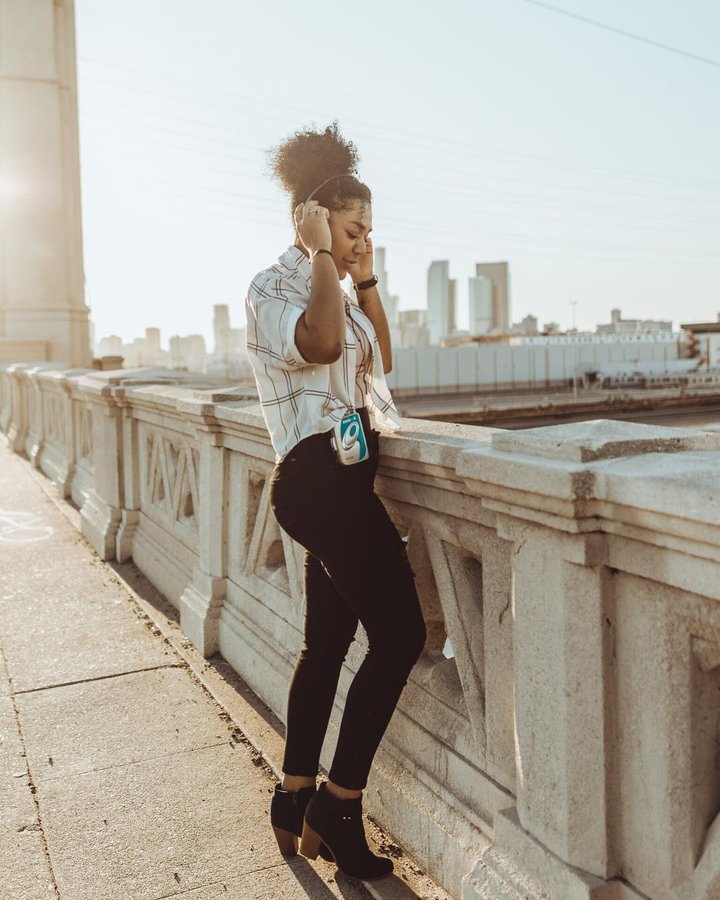 Instagram post by @fatimareedy for Ford Models. Caption reads: Hi I believe in good vibes and good energy and....