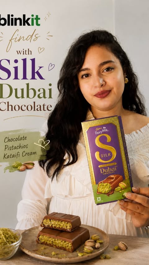 Instagram post by @_half_blush_ for Cadbury Dairy Milk. Caption reads: Chocolate lovers, this one's for you! 🍫✨ Silk....
