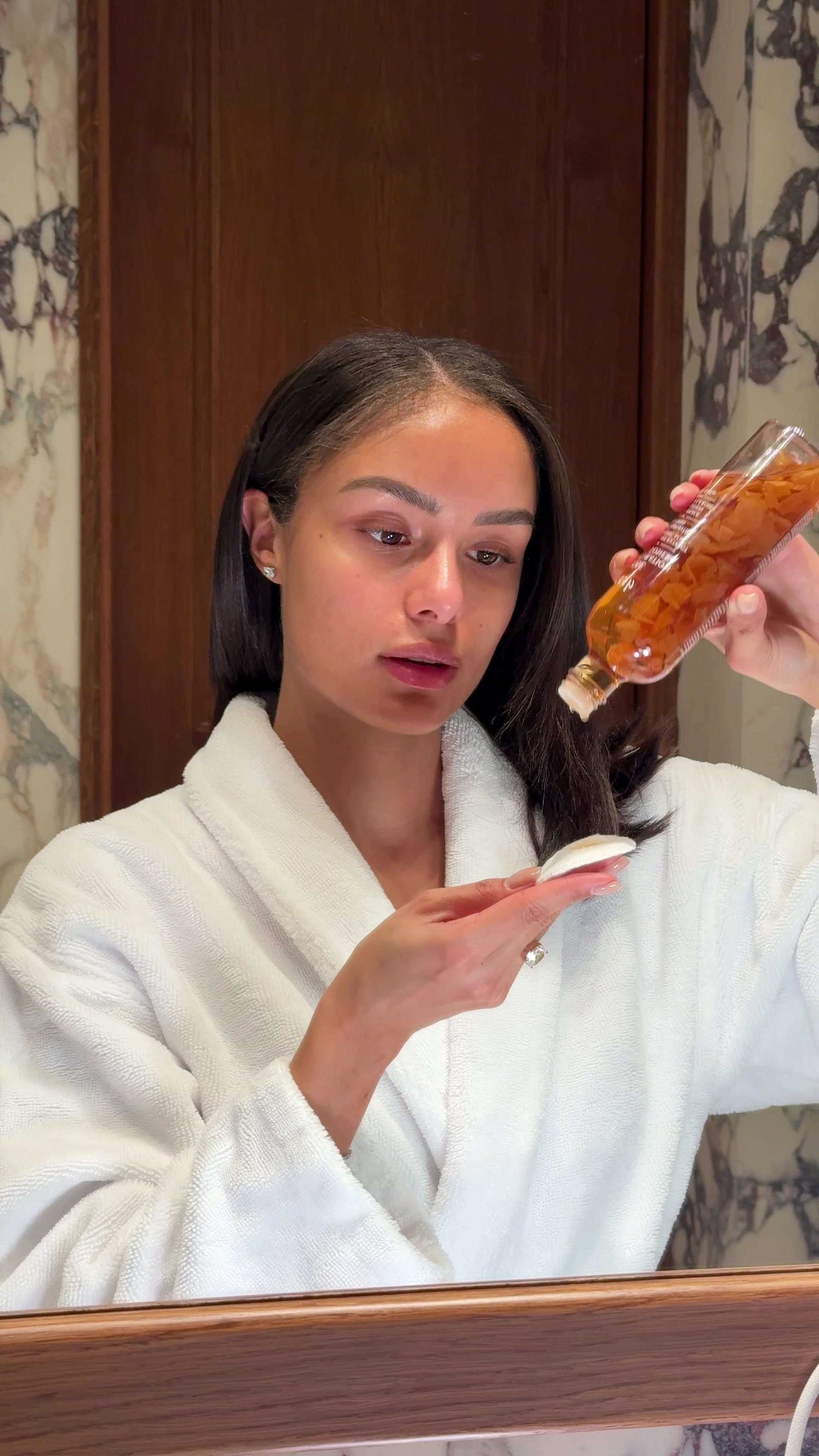 TikTok post by @oliviaamcdowell for Fresh. Caption reads: Feeling hydrated and refreshed with the Rose Face....