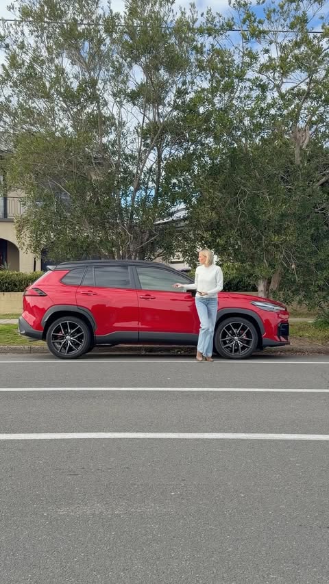 Instagram post by @tgr_aus for Toyota. Caption reads: The @toyota_aus Corolla Cross GR Sport is not too....